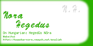 nora hegedus business card